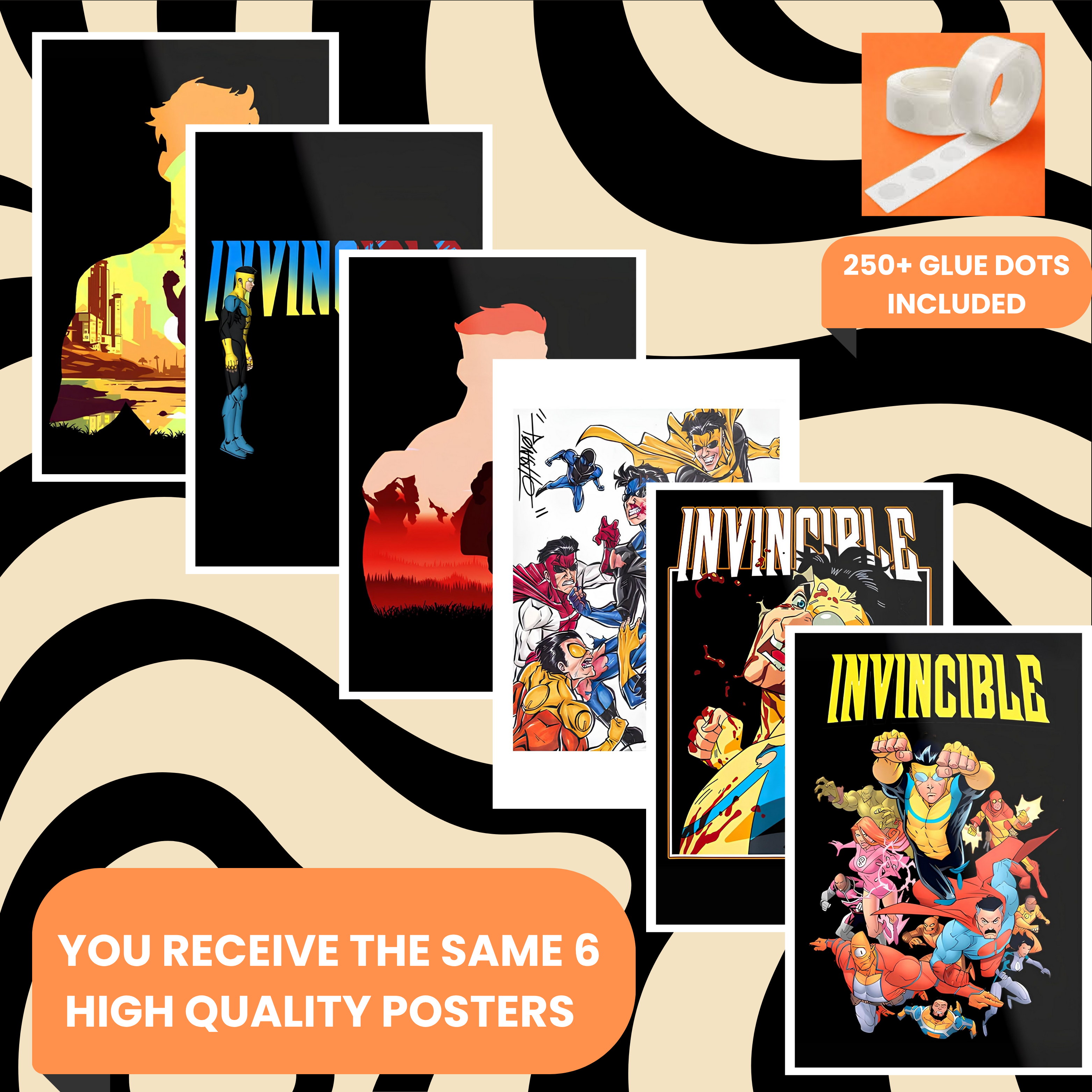 INVINCIBLE PACK OF 6 POSTERS SET 1