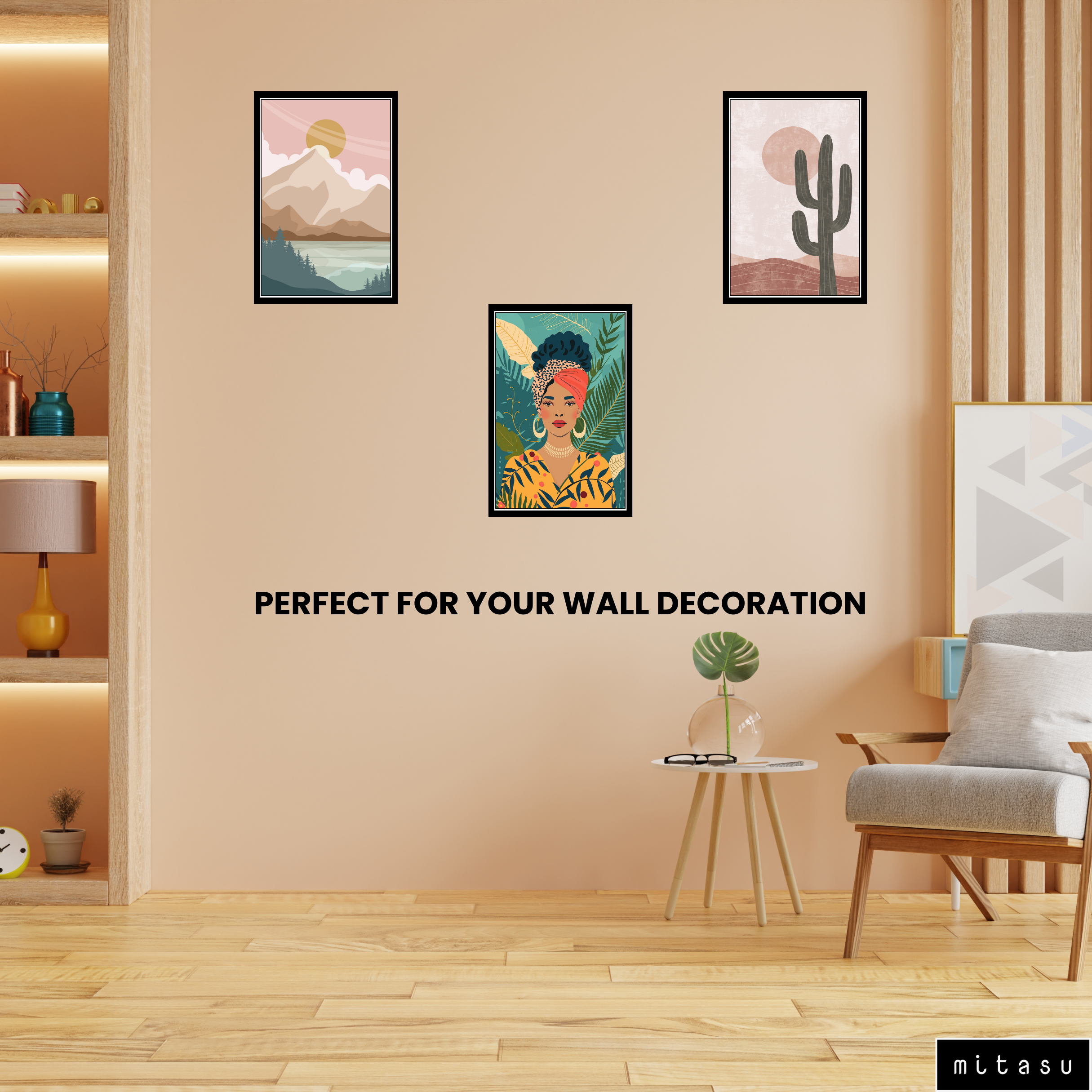 BOHO SET OF 3 FRAMES| PACK 1 | EACH FRAME "12X18" INCH