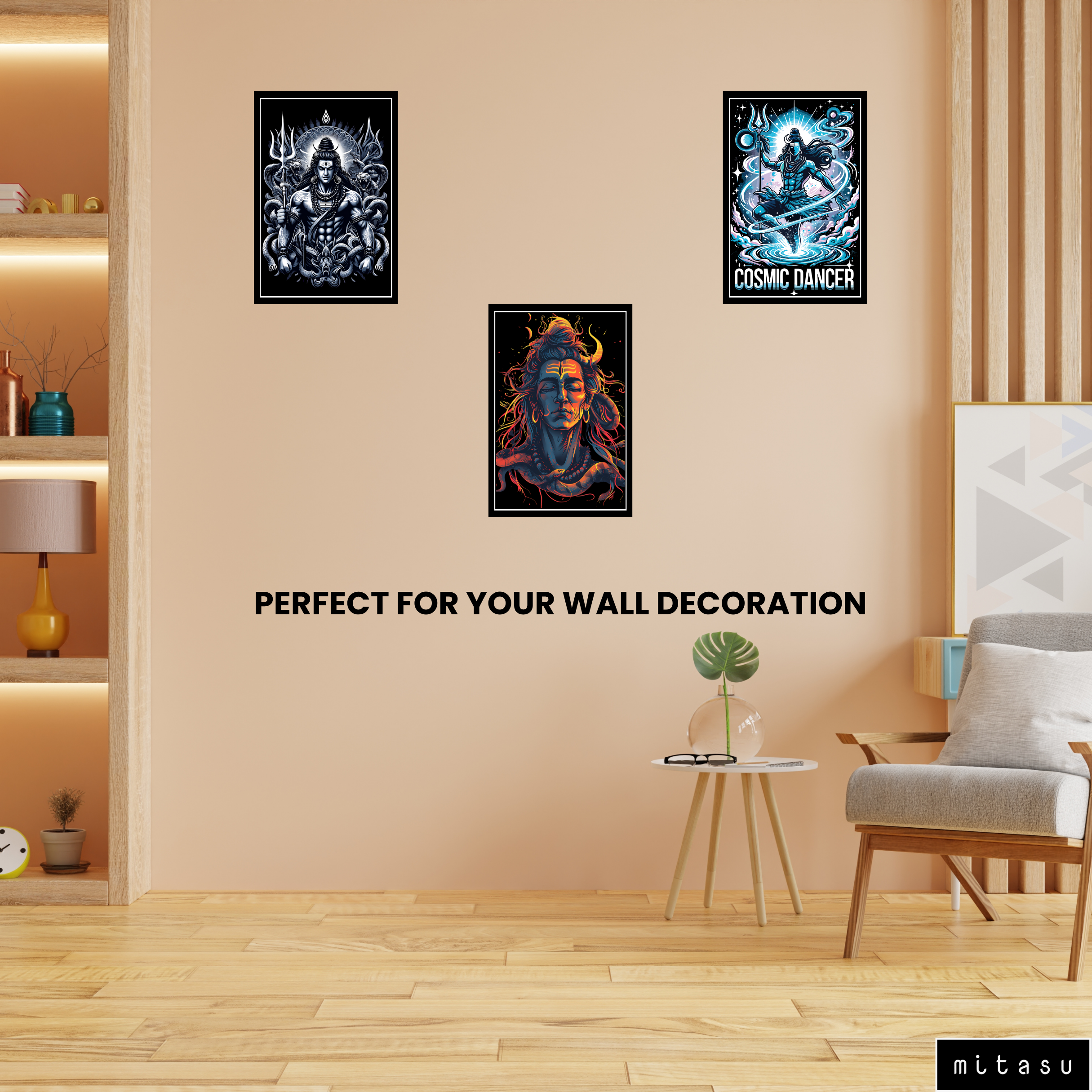 LORD SHIVA SET OF 3 FRAMES| PACK 2 | EACH FRAME "12X18" INCH