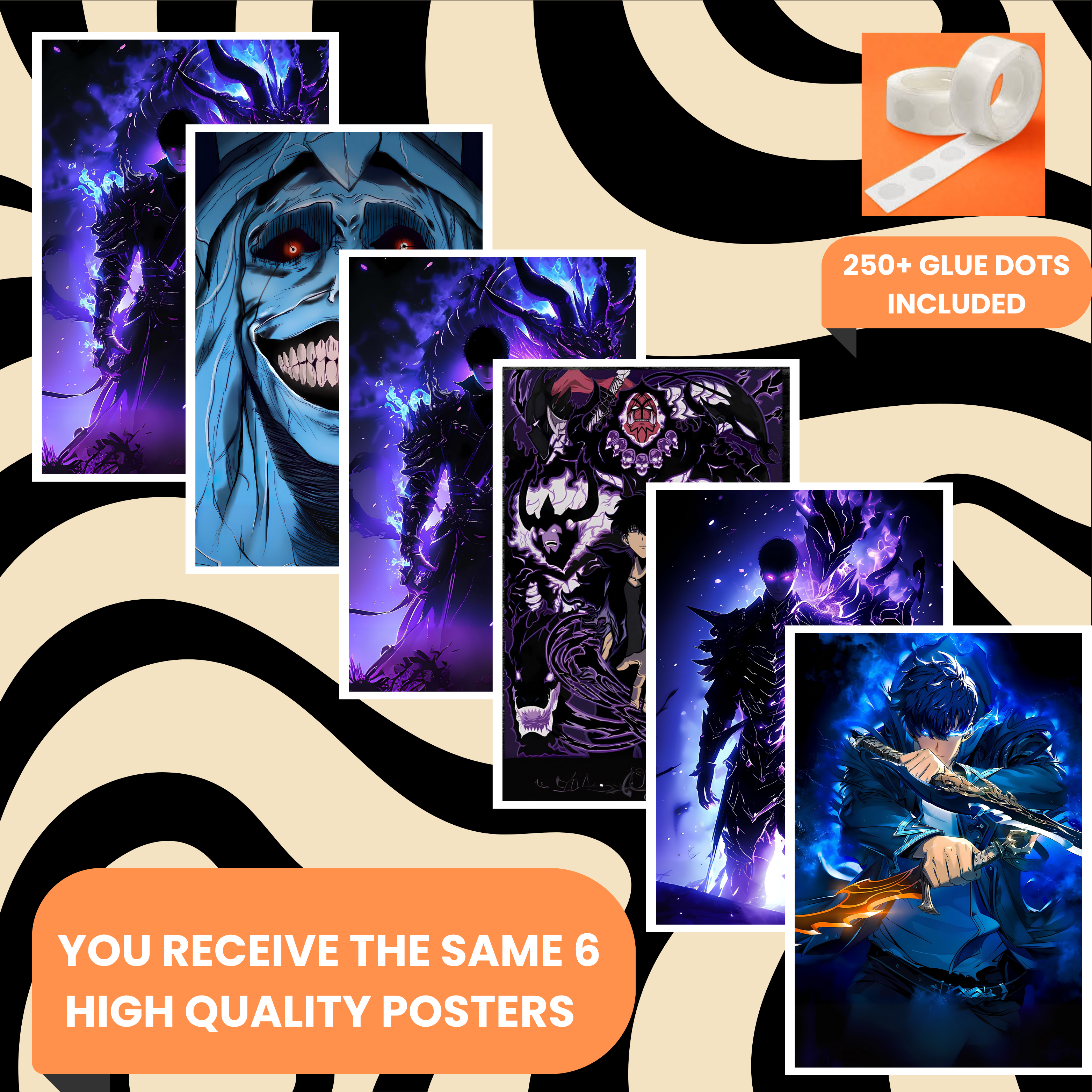 SOLO LEVELING PACK OF 6 POSTERS SET 2