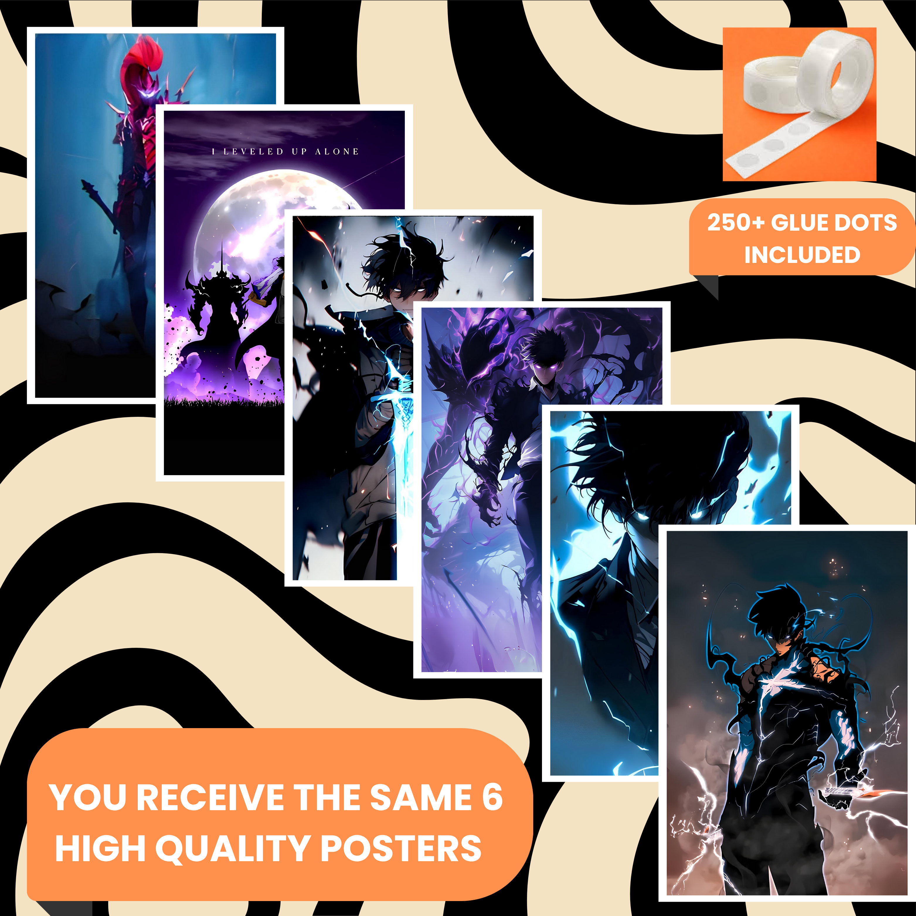 SOLO LEVELING PACK OF 6 POSTERS SET 3