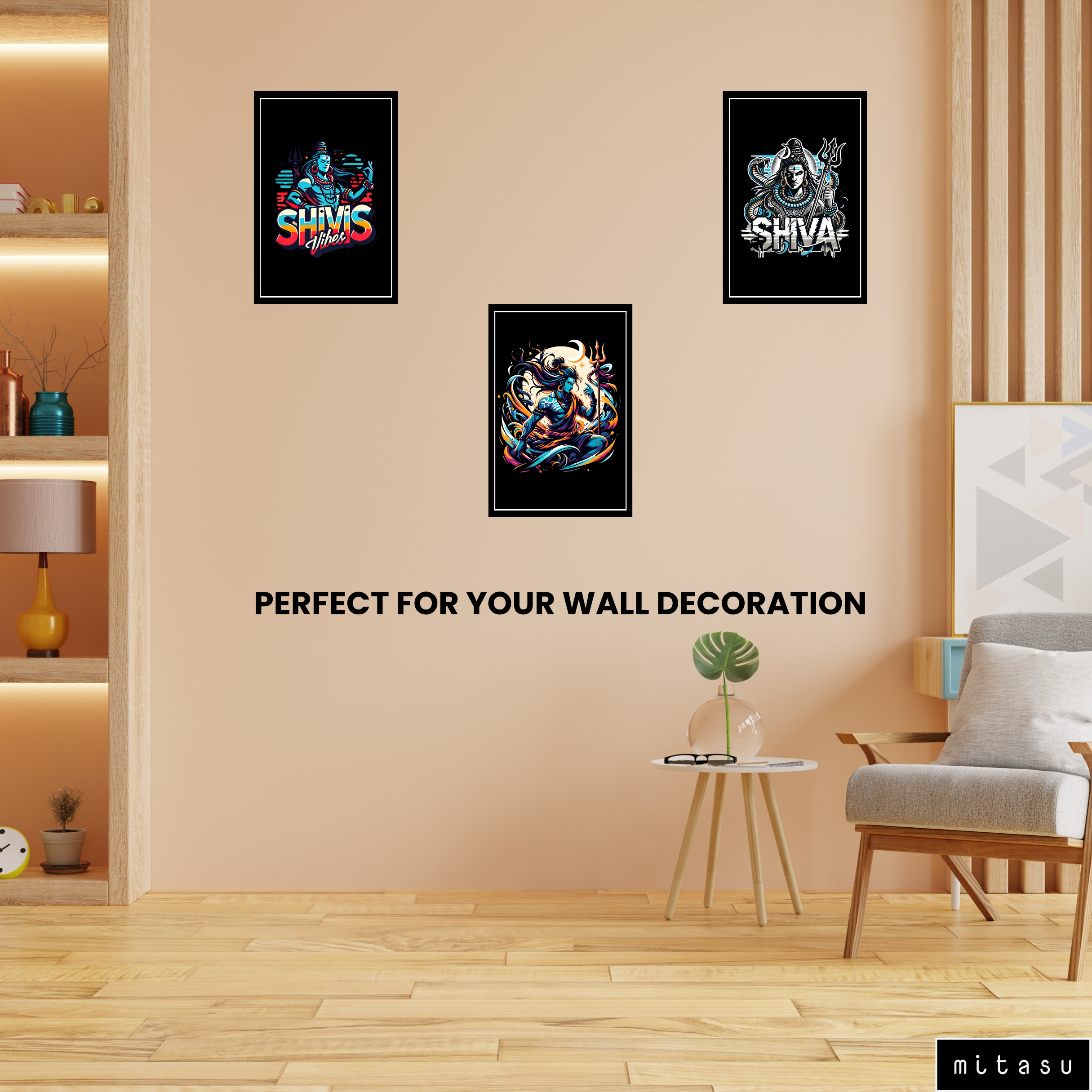 LORD SHIVA SET OF 3 FRAMES| PACK 15 | EACH FRAME "12X18" INCH