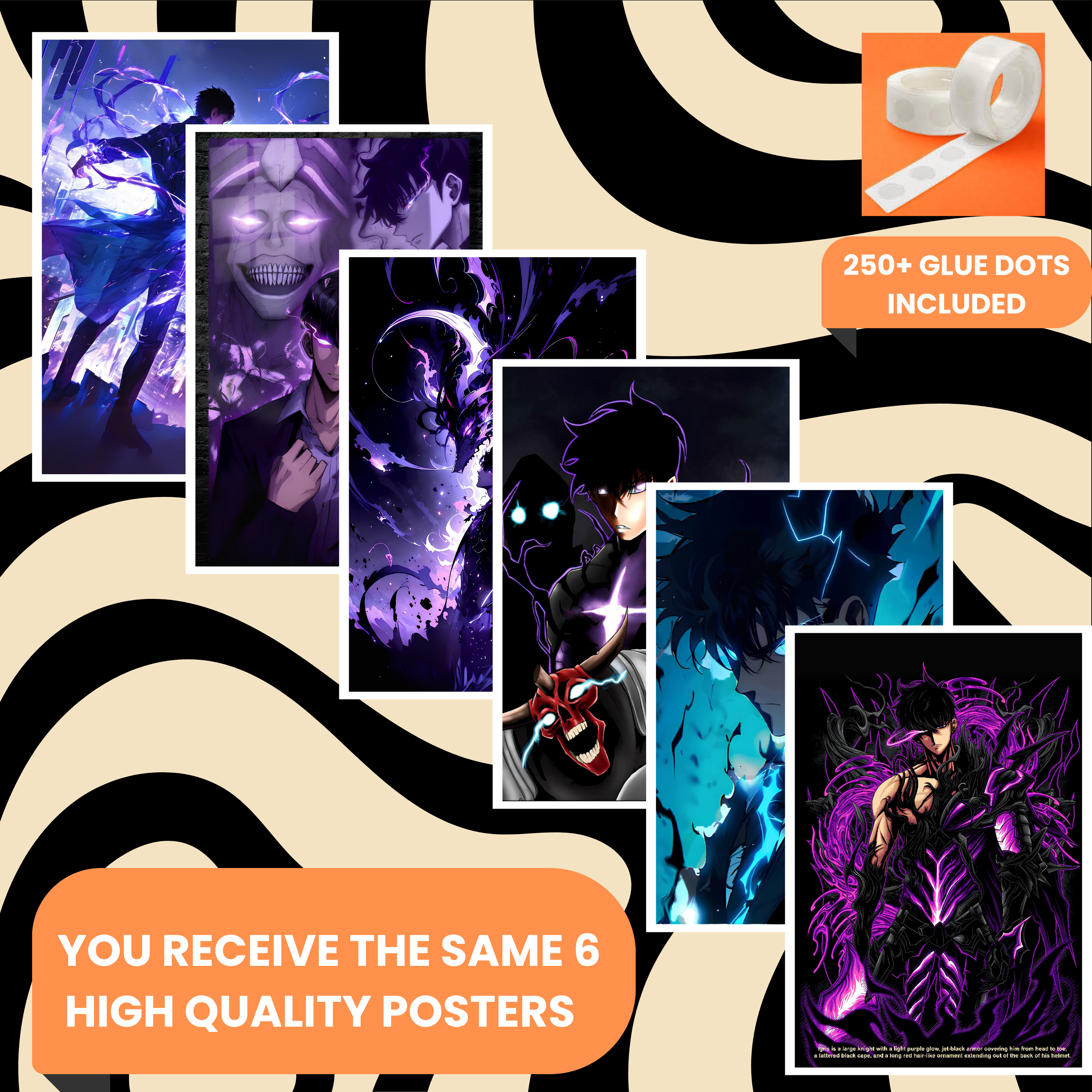 SOLO LEVELING PACK OF 6 POSTERS SET 1