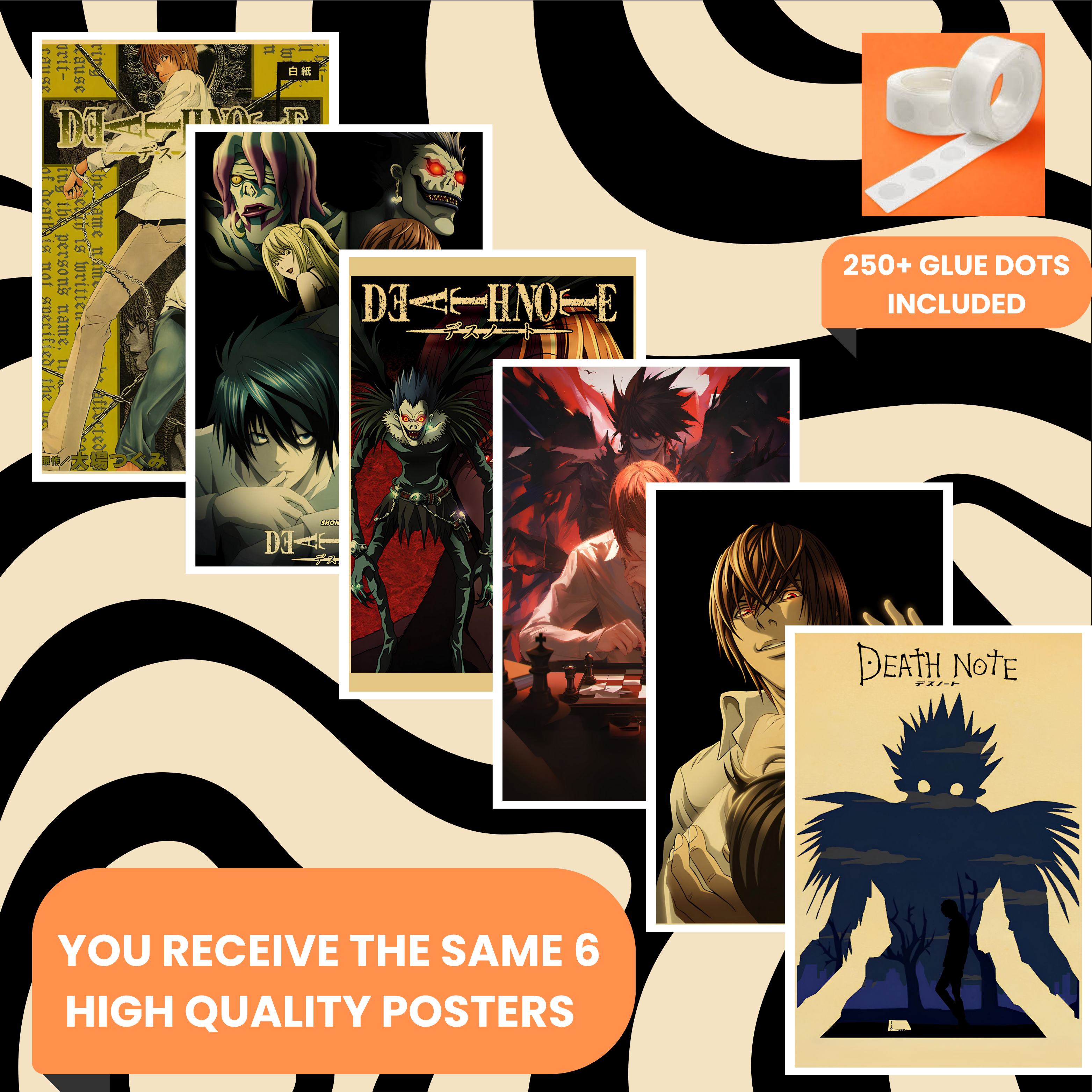 DEATH NOTE PACK OF 6 POSTERS SET 4