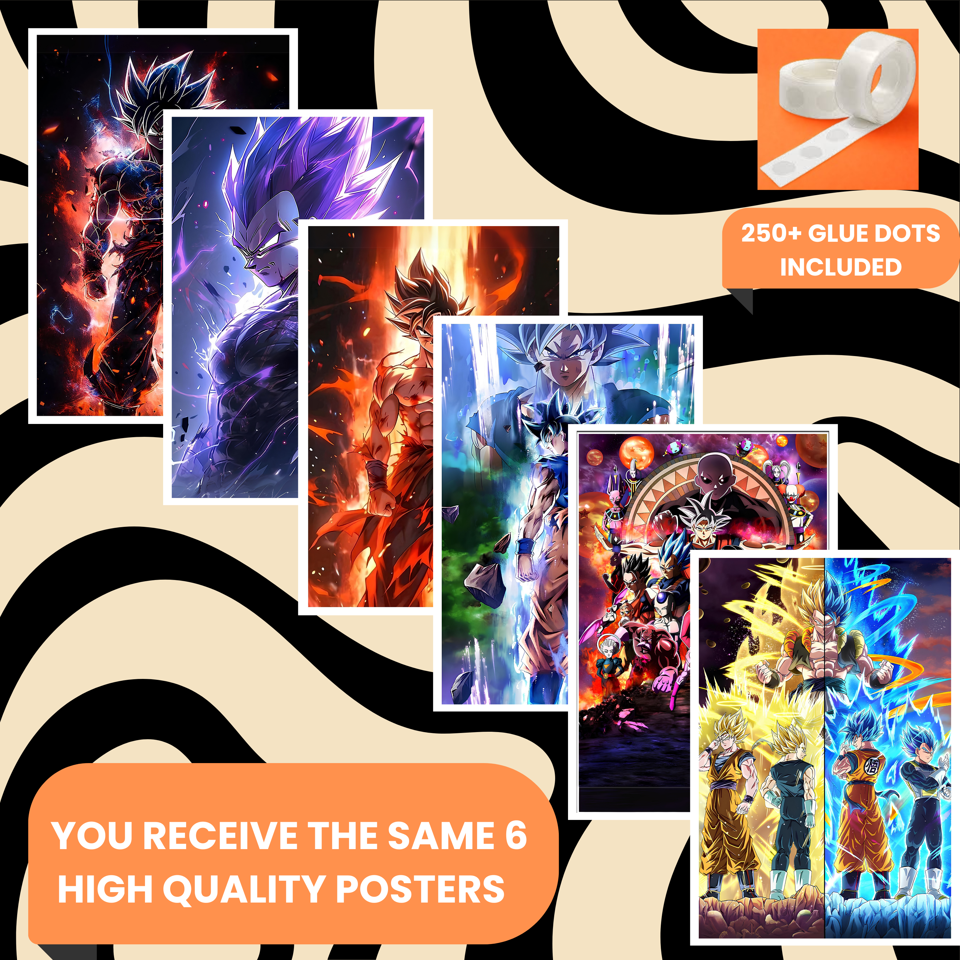 DRAGON BALL Z PACK OF 6 POSTERS SET 2
