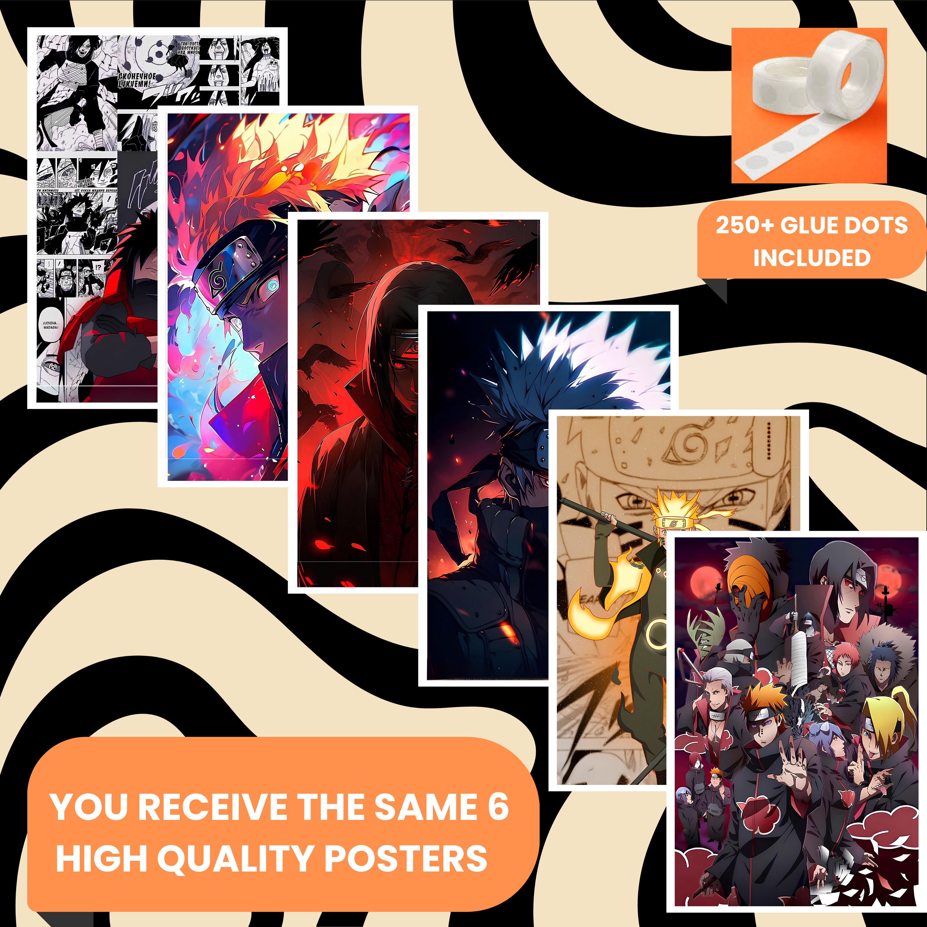 NARUTO PACK OF 6 POSTERS SET 1