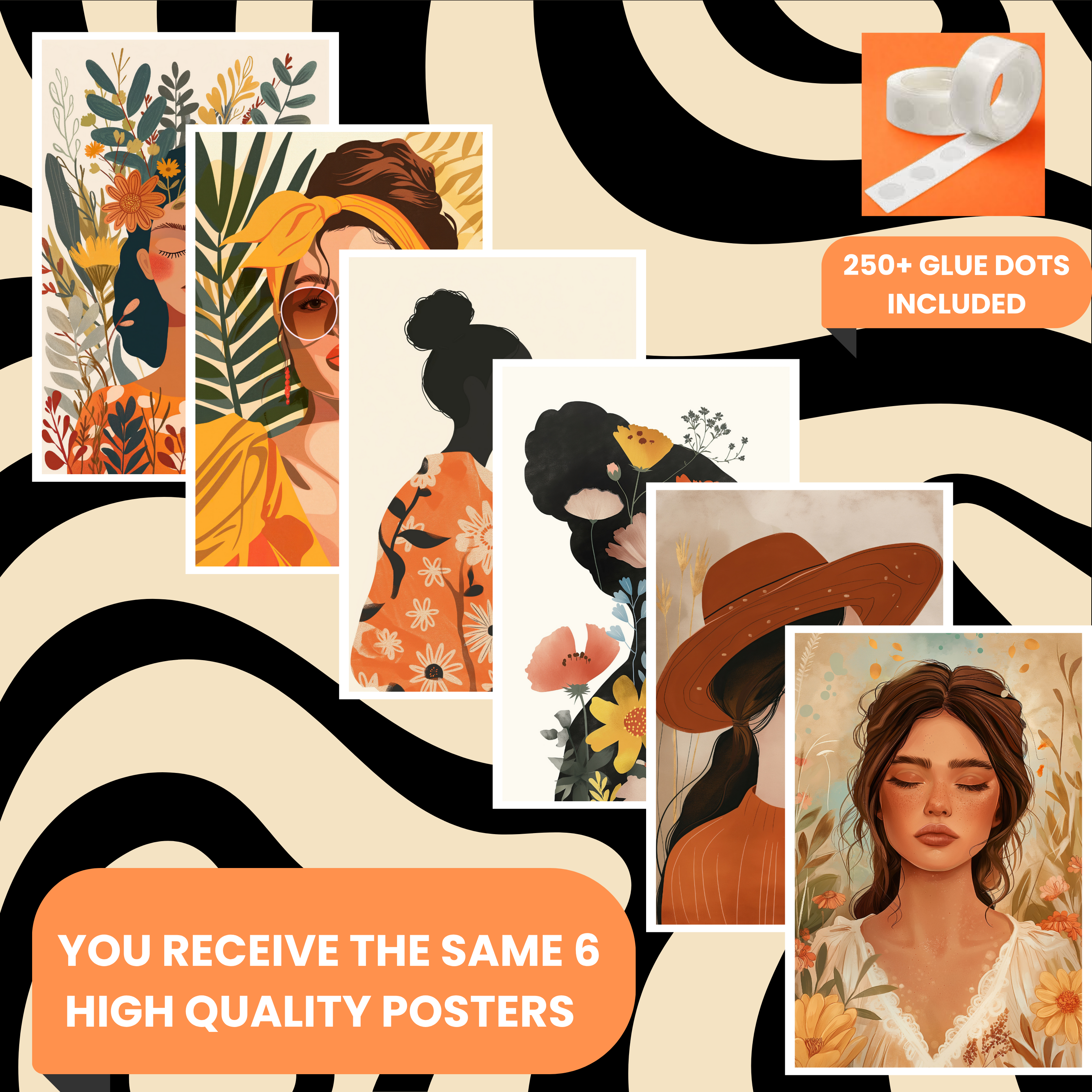 BOHO PACK OF 6 POSTERS SET 2