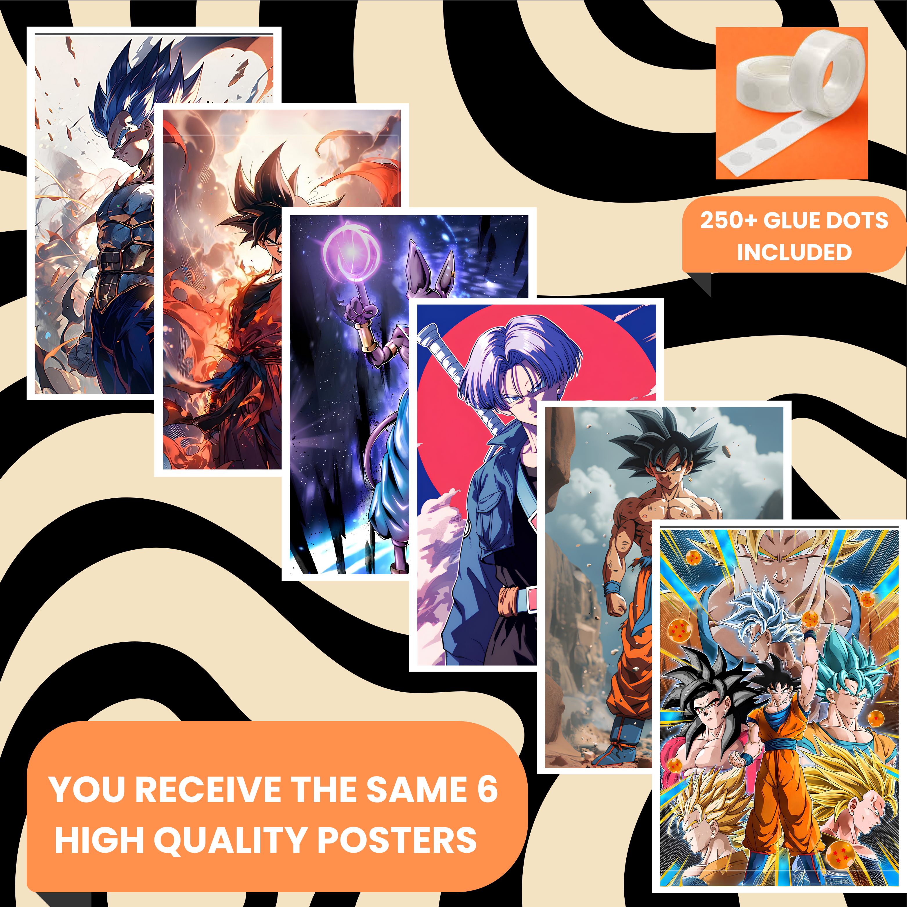 DRAGON BALL Z PACK OF 6 POSTERS SET 1