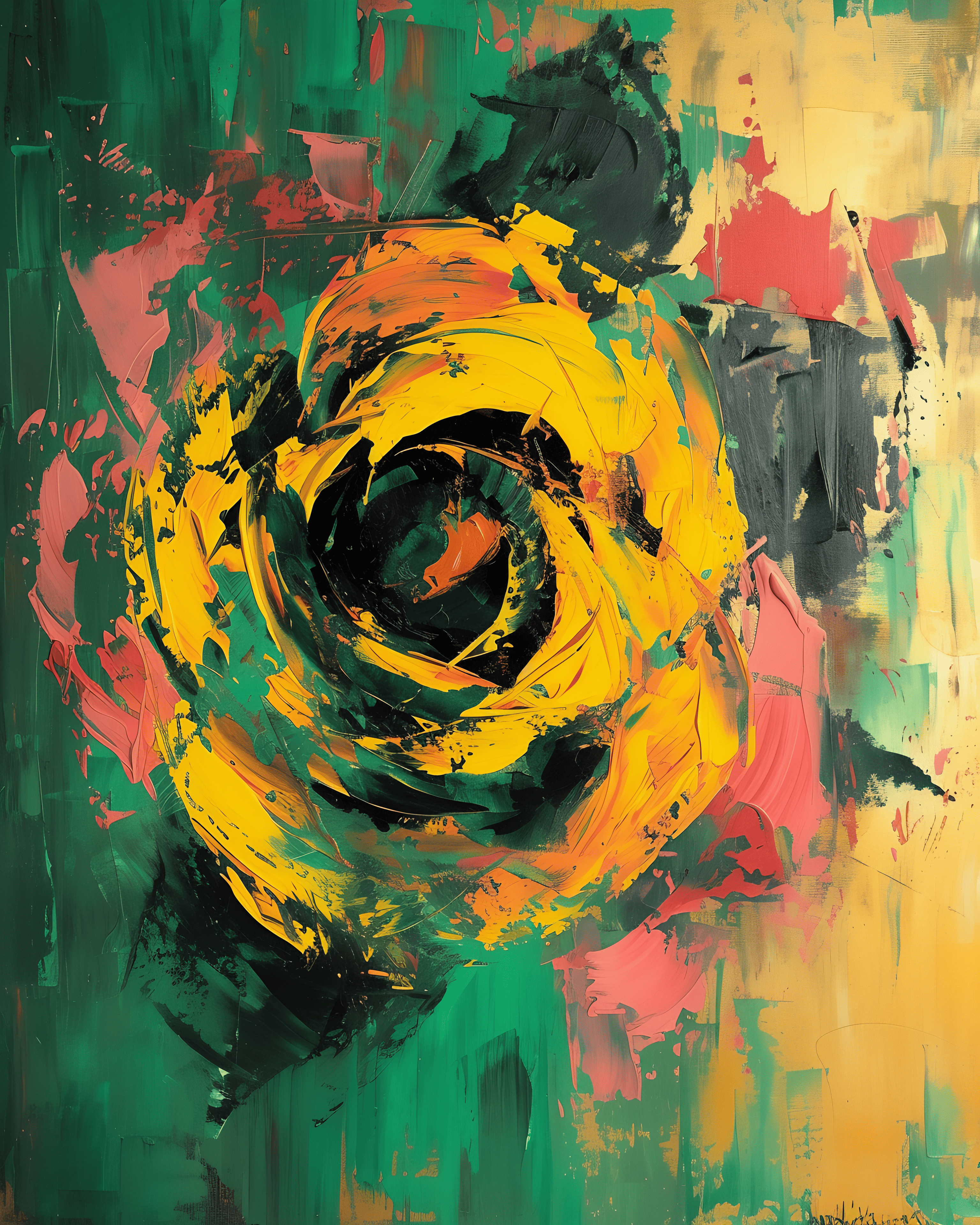 Mitasu Abstract Bloom: Vibrance in Motion