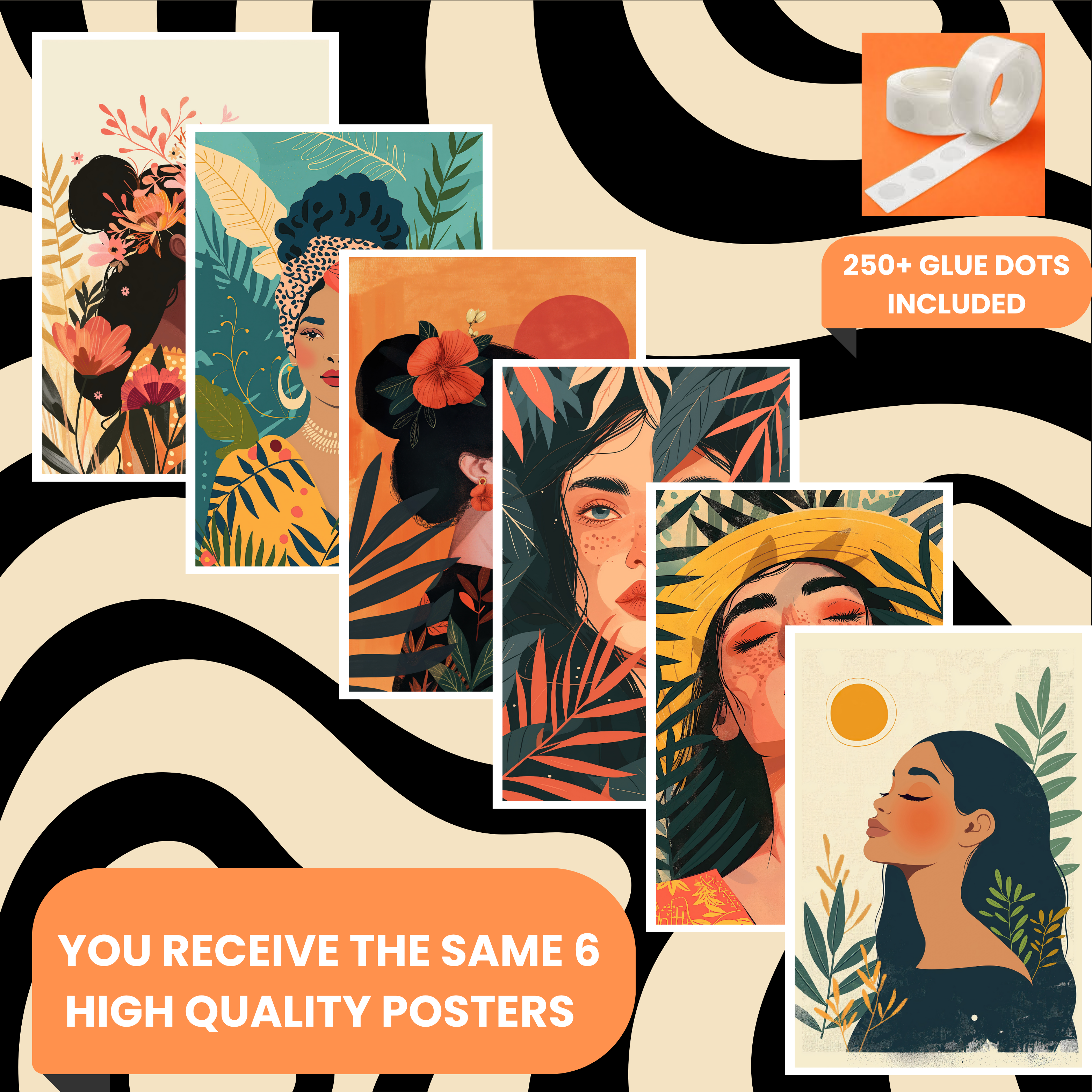 BOHO PACK OF 6 POSTERS SET 3
