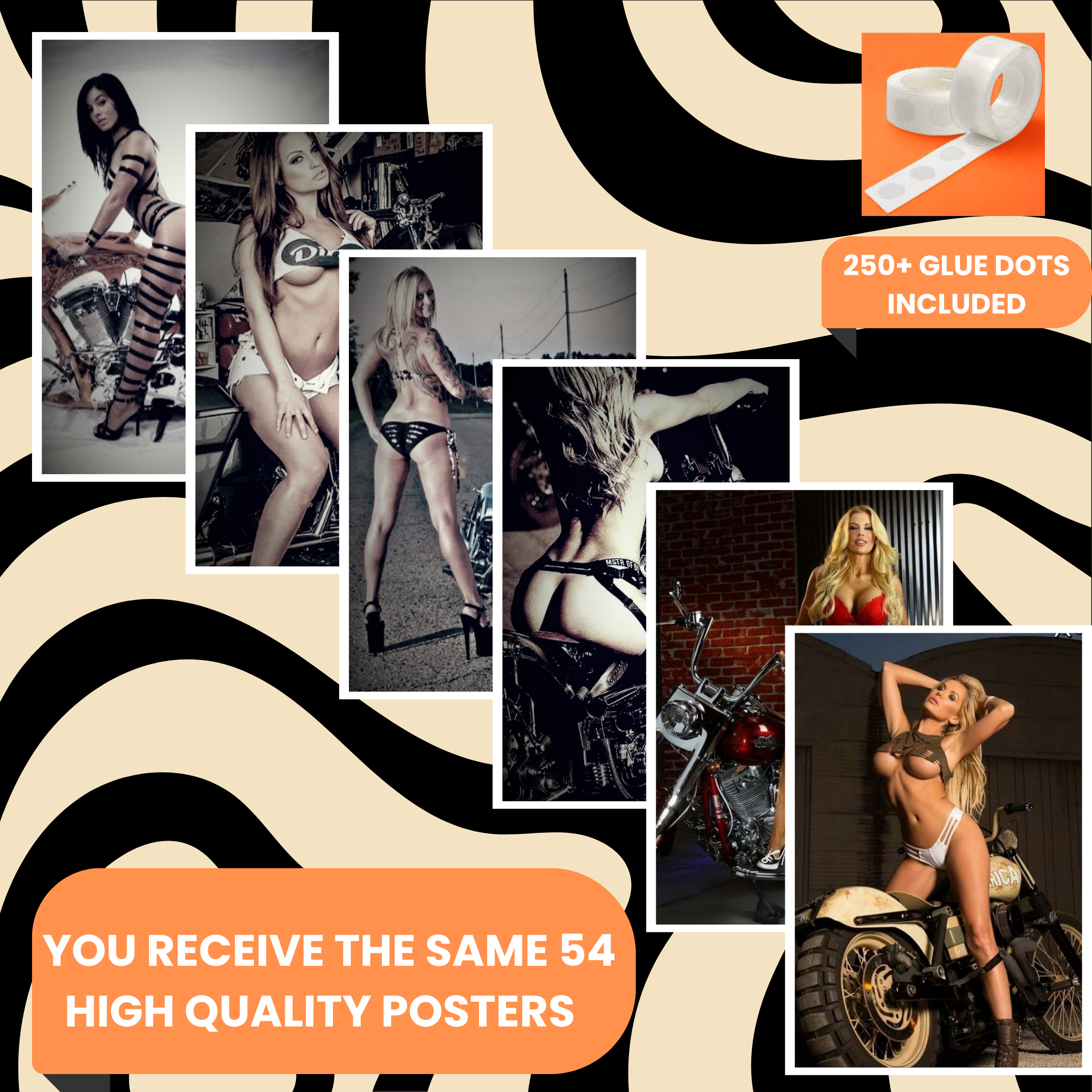 BIKES PACK 2 OF 54 POSTERS| EACH POSTER "4X6" INCHES