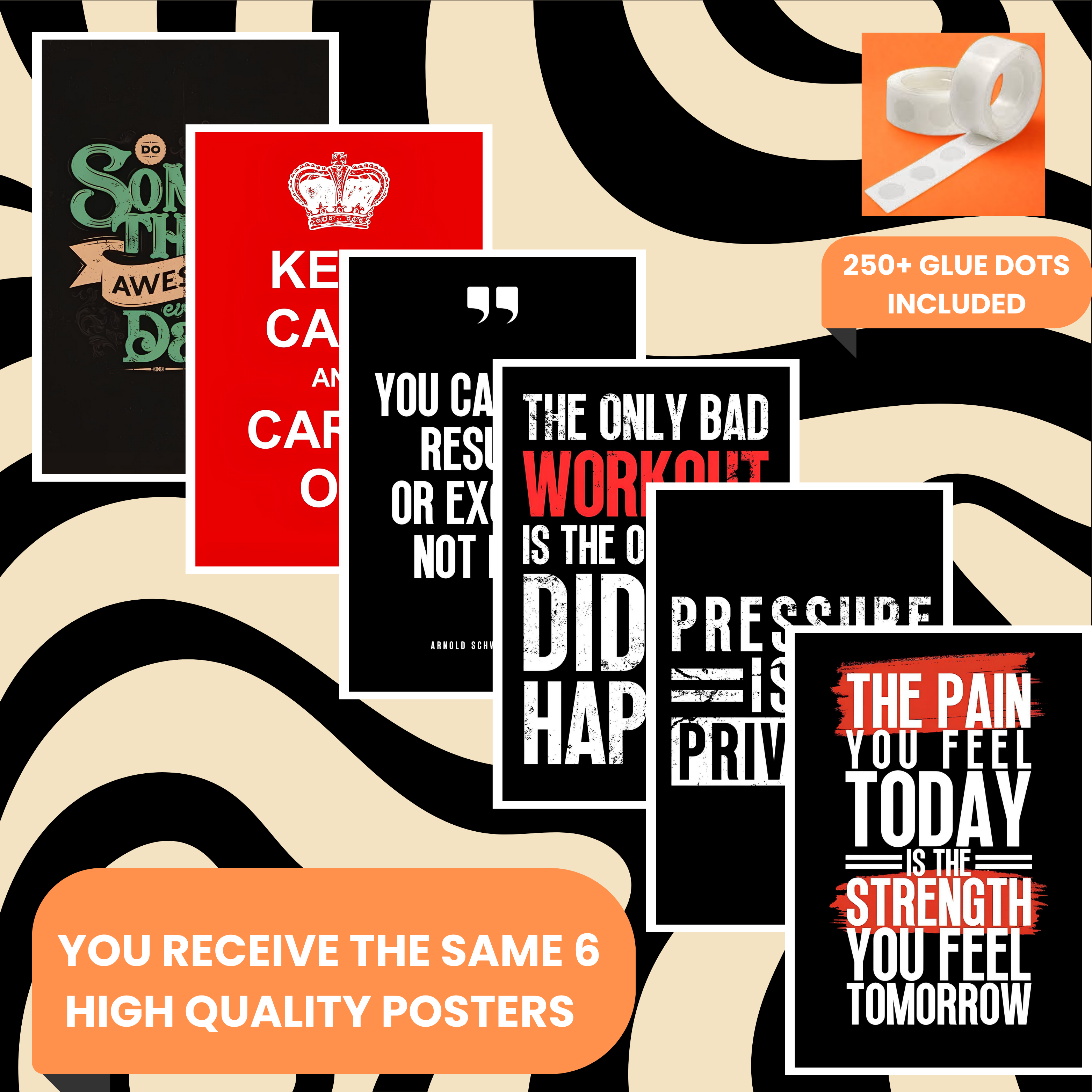 MOTIVATIONAL PACK OF 6 POSTERS SET 2