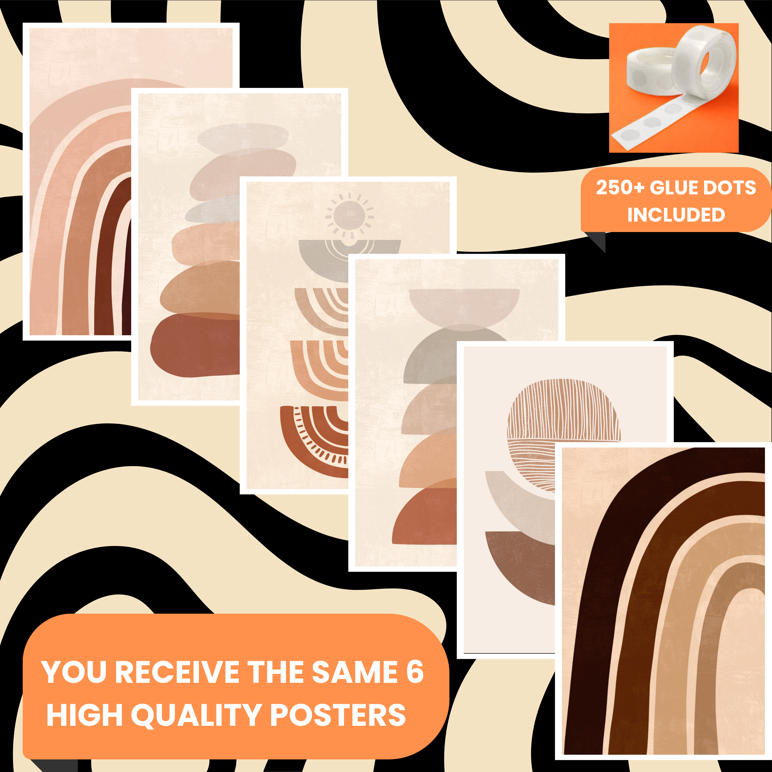 BOHO PACK OF 6 POSTERS SET 6