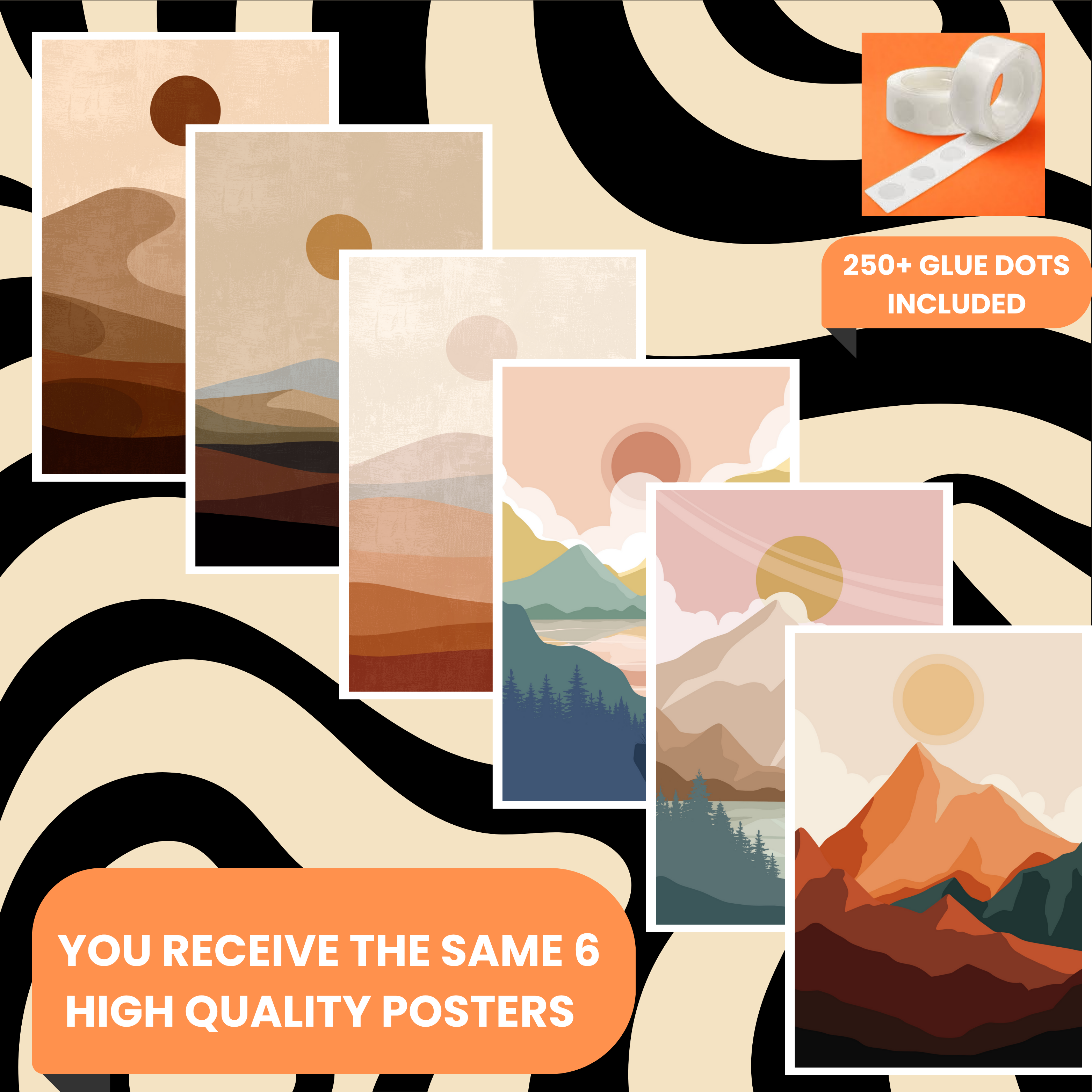 BOHO PACK OF 6 POSTERS SET 5