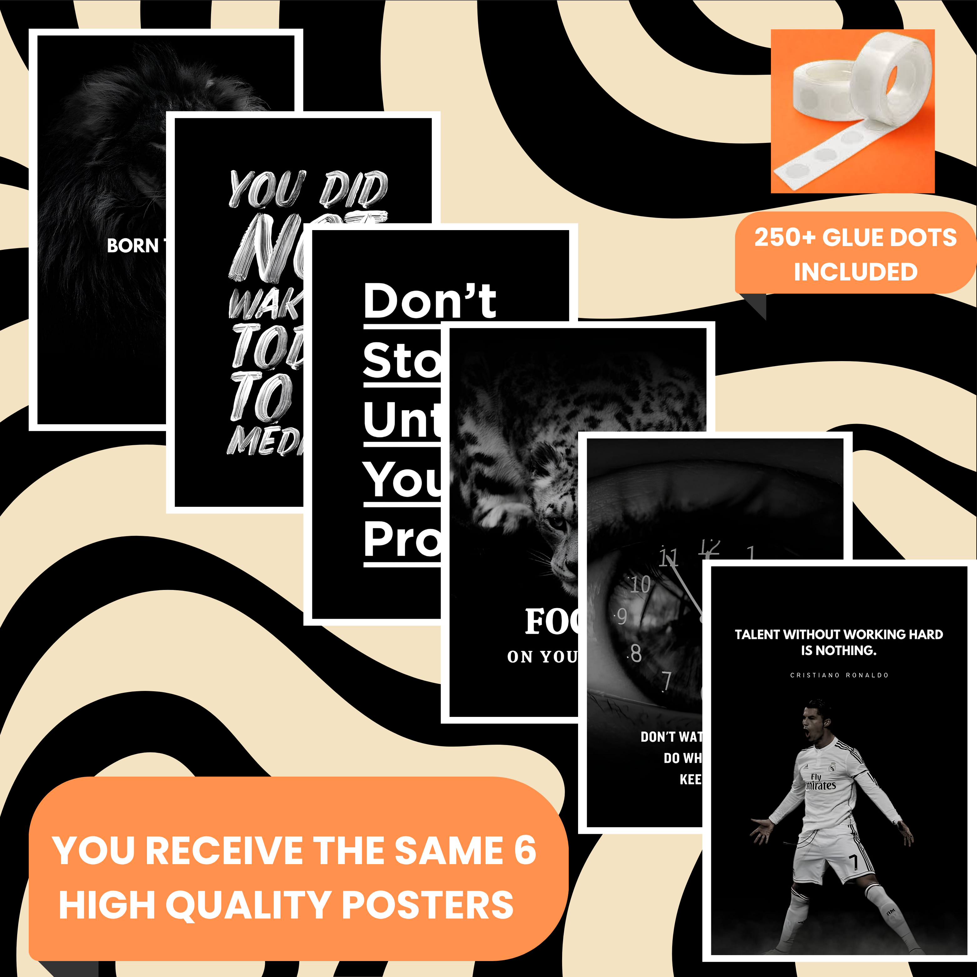 MOTIVATIONAL PACK OF 6 POSTERS SET 5