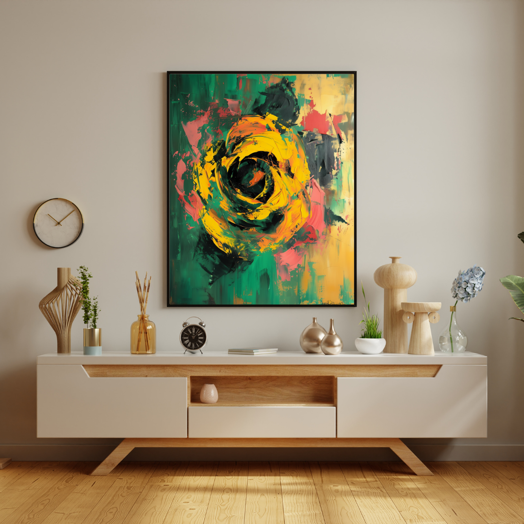 Mitasu Abstract Bloom: Vibrance in Motion